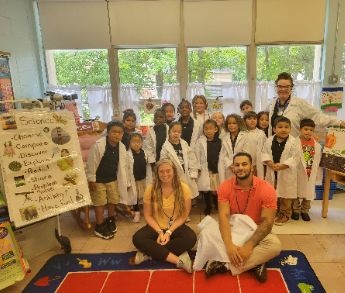  Students in their Science Lab Coats